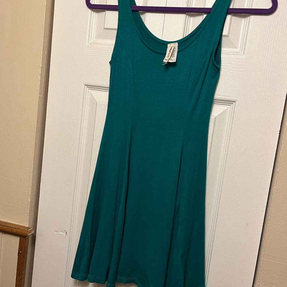 Dark Jade Fit and Flare Mini Dress Great Condition